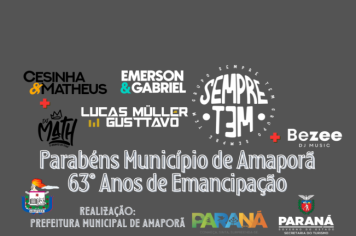 63º Sexagésimo Terceiro aniversário da emancipação do Município de Amaporã